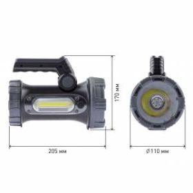 PA-703 Фонарь ЭРА прожекторный [10W SMD+ боковой COB, литиевый акк 3000мАч/ 3,7V, IP65, microUSB, ка ‎