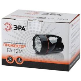 FA12M Фонарь ЭРА NEW Акку 4V3Ah, 12xLED, ЗУ 220V, карт (8/320) ‎