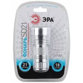 SD21 Фонарь ЭРА 21xLED, алюм, 3хААА, бл (24/144/1728) ‎