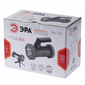 PA-703 Фонарь ЭРА прожекторный [10W SMD+ боковой COB, литиевый акк 3000мАч/ 3,7V, IP65, microUSB, ка ‎