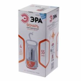 KA55S Фонарь ЭРА Акку 4V4Ah, 55xSMD, ЗУ 220V, карт (12/96) ‎