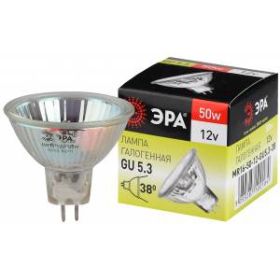 GU5.3-MR16-50W-12V-CL ЭРА (галоген, софит, 50Вт, нейтр, GU5.3) (10/200/6000) ‎