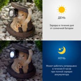 SL-RSN11-HDG2 ЭРА Садовый светильник на солнечной батарее, полистоун, цветной, 11 см (48/384) ‎