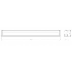 LLED-01-04W-4000-W ЭРА Линейный светодиодный светильник с выключателем 4Вт 4000К L311мм (25/1350) ‎