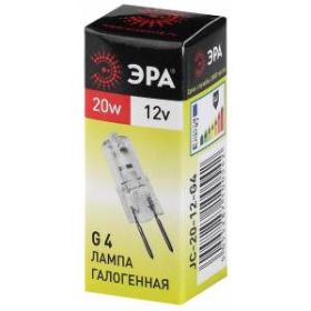 Лампочка галогенная ЭРА G4-JC-20W-12V G4 20Вт капсула теплый белый свет ‎