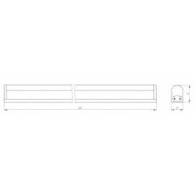 LLED-01-12W-6500-W ЭРА Линейный светодиодный светильник с выключателем 12Вт 6500К L872мм (25/800) ‎