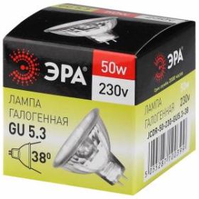 GU5.3-JCDR (MR16) -50W-230V-CL ЭРА (галоген, софит, 50Вт, нейтр, GU5.3) (10/200/6000) ‎