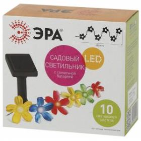 SL-PL400-FLW10 ЭРА Садовый светильник на солнечной батарее, пластик, цветной, черный, длина 400 см ( ‎
