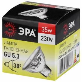 GU5.3-JCDR (MR16) -35W-230V-CL ЭРА (галоген, софит, 35Вт, нейтр, GU5.3) (10/200/6000) ‎