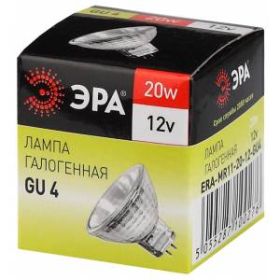 GU4-MR11-20W-12V-30CL ЭРА (галоген, софит, 20Вт, нейтр,GU4) (10/300/9600) ‎