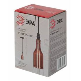 PL13 E27 - 6 RC Подсветка ЭРА Накладной, цоколь Е27, провод 1 м, цвет медь (60/360) ‎