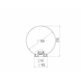 НТУ 02-100-352 ЭРА Светильник садово-парковый шар прозрачный призма D350mm Е27 (4/12) ‎