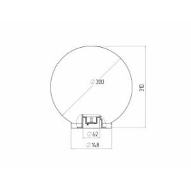 НТУ 01-100-305 ЭРА Светильник садово-парковый шар дымчатый D300mm Е27 (4/32) ‎