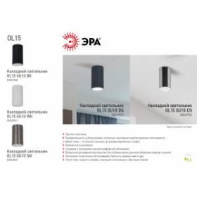 OL15 GU10 DG Подсветка ЭРА Накладные, под GU10 (40/1600) ‎