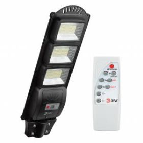 ЭРА Консольный светильник на солн. бат.,SMD, 60W, с датч. движ., ПДУ,1000lm, 5000К, IP65 (6/90) ‎