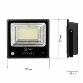 ЭРА Прожектор светодиодный уличный на солн. бат. 150W, 1500 lm, 5000K, с датч. движения, ПДУ, IP65 ( ‎