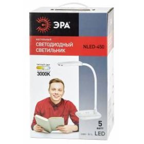 ЭРА наст.светильник NLED-450-5W-W белый (12/72) ‎