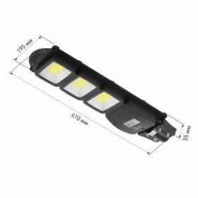 ЭРА Консольный светильник на солн. бат.,COB, 60W, с датч. движ., ПДУ, 1100lm, 5000К, IP65 (6/90) ‎
