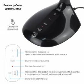 ЭРА наст.светильник NLED-452-9W-BK черный (8/128) ‎