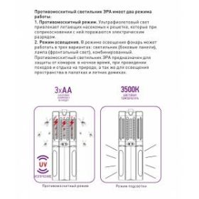 ERAMF-06 ЭРА Противомоскитный светильник на батарейках (40/400) ‎