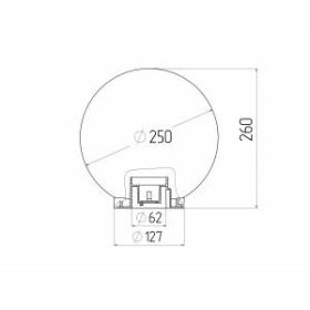 НТУ 02-60-253 ЭРА Светильник садово-парковый шар золотистый призма D250mm Е27 (6/48) ‎