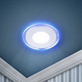 LED 3-6 BL Светильник ЭРА светодиодный круглый c cиней подсветкой LED 6W 220V 4000K (40/960) ‎