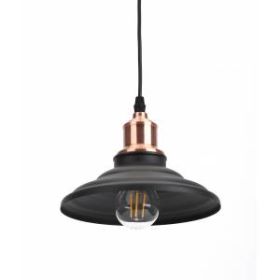 PL4 BK/RC Подвес ЭРА металл, E27, max 60W, d203 мм, шагрень черный/медь (10/210) ‎