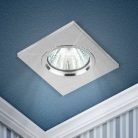 KL57 SL Светильник ЭРА литой "алюминевый " MR16,12V/220V, 50W серебро (100/1400) ‎
