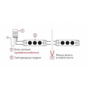 ЭРА LED модули MZ2835-03-12V-2835-IP65-5m-6500 (50/800) ‎