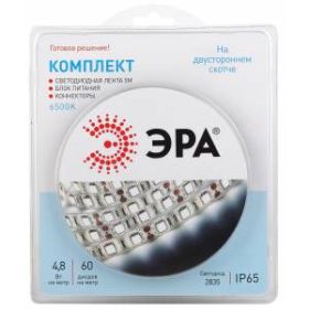 ЭРА Комплект светодиодной ленты 2835kit-4,8-60-12-IP65-6500-5m (50/600) ‎