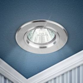KL58 SL Светильник ЭРА литой "алюминевый " MR16,12V/220V, 50W серебро (100/2400) ‎