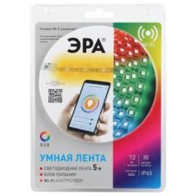 ЭРА Комплект светодиодной ленты 5050-30-RGB-IP65-Wifi-5m (12V) (4/32/192) ‎