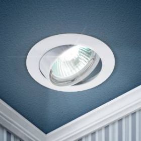 KL1A WH Светильник ЭРА литой простой пов. MR16,12V/220V, 50W белый (100/2100) ‎