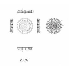 SPP-402-0-50K-200 ЭРА Cветильник cветодиодный подвесной IP65 200Вт 20000Лм 5000К Кп<2% КСС Д (5/90) ‎
