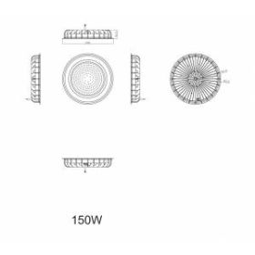 SPP-402-0-50K-150 ЭРА Cветильник cветодиодный подвесной IP65 150Вт 15000Лм 5000К Кп