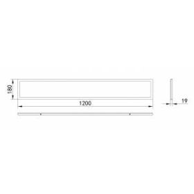 Светильник светодиодный ЭРА SPO-7-40-6K-P (4) 40Вт 6500К 2800Лм IP40 1200x180x19 призма ‎