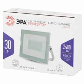 Прожектор светодиодный уличный ЭРА LPR-031-0-65K-030 30Вт 6500К 2400Лм 139x104x35 белый ‎