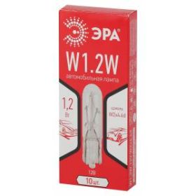 ЭРА Автолампа W1,2W 12V W2x4.6d (лампа для освещения приборной панели) (10/5000/60000) ‎