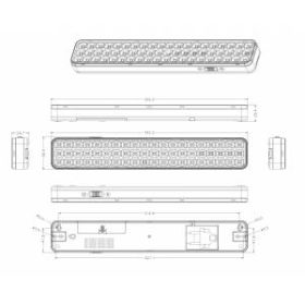 Аварийный светильник светодиодный ЭРА DBA-106-0-20 постоянный 60LED 6ч IP20 ‎
