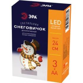 Светодиодная новогодняя фигура ЭРА EGNDS-08 Снеговичок 1 LED ‎