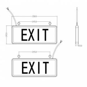 Аварийный светильник ЭРА SSA-101-2-20 светодиодный 3ч 3Вт ВЫХОД-EXIT-стрелка ‎