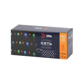 ENIS-01M ЭРА Гирлянда LED Сеть 1,8 м*1,5 м мультиколор, мультирежим, 220V, IP20 (60/540) ‎