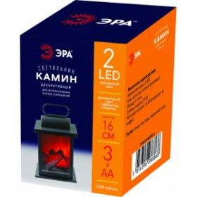 Светодиодная новогодняя фигура ЭРА ЕGNIK - 24 камин 2 LED ‎