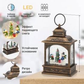 Светодиодная новогодняя фигура ЭРА ENGDS-11 Снеговики 1 LED ‎