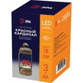Светодиодная новогодняя фигура ЭРА ENGDS-12 Красный кардинал 1 LED ‎