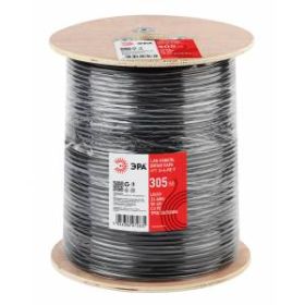 ЭРА Кабель витая пара U/UTP Cat5e 4x2x24 AWG CU PE + ТРОС OUTDOOR 305 м (1/18) ‎