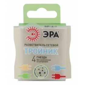 SP-4-I ЭРА Тройник 4гн, без заземл (сл. кость) (10/60/2880) ‎