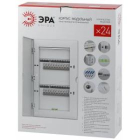 Корпус пластиковый ультратонкий ЩРВ-П-24 с белой крышкой ЭРА UNIQUE White_UBOX24 IP41 (6/54) ‎