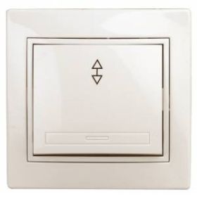 1-103-02 Intro Переключатель, 10А-250В, IP20, СУ, Plano, сл.кость (10/200/2400) ‎/ Б0027600