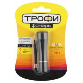 TMB1 Фонарь Трофи 1x1W LED, алюм, 1хАА, бл (24/144/1728) ‎